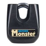 Oxford Monster 11mm Padlock Black (Padlock Only)