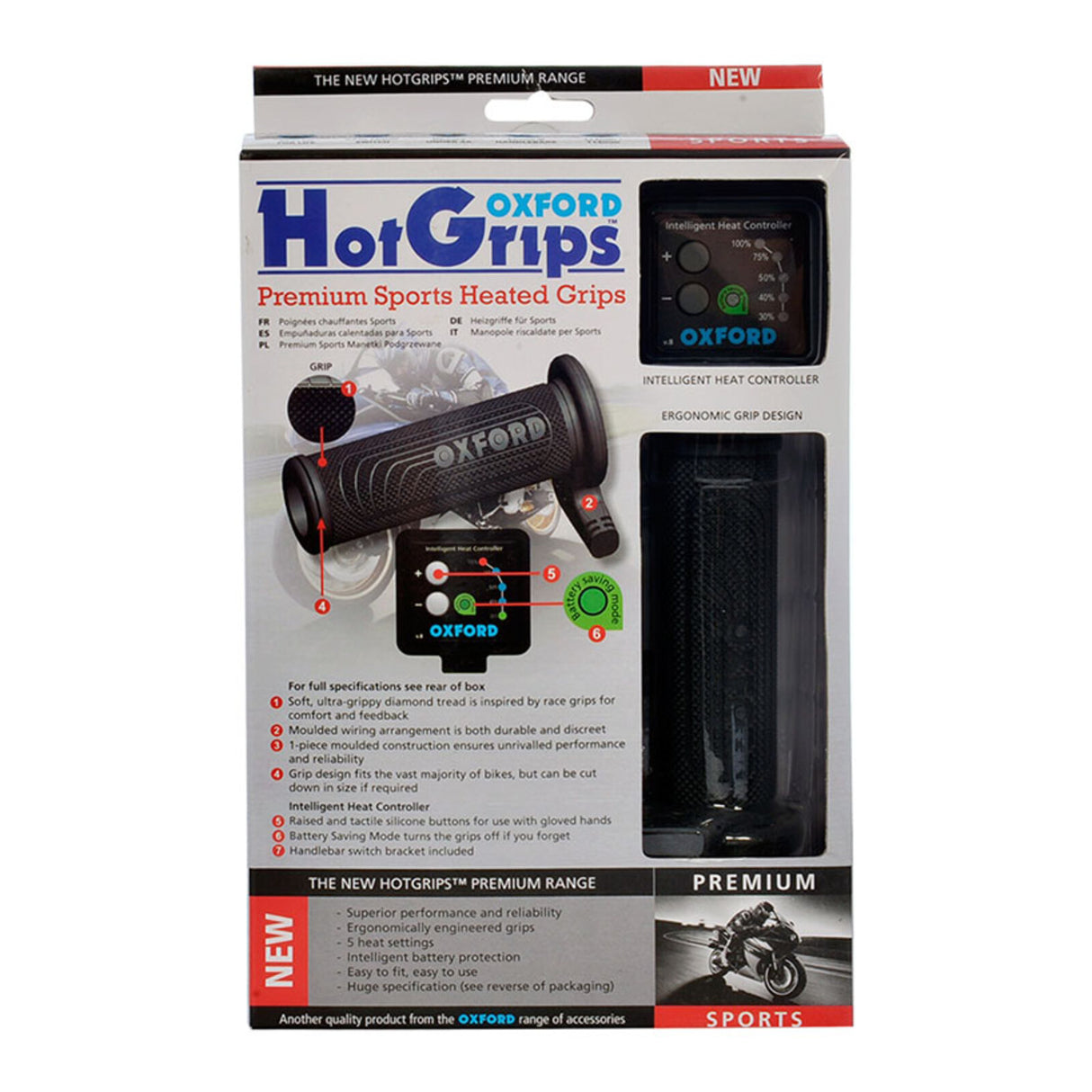 Oxford HotGrips Premium Sports w/V8 Switch