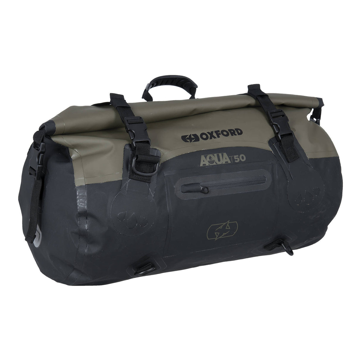 Oxford Aqua T50 Black/Khaki Roll Bag
