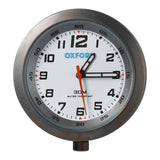 Oxford Clock Titanium Case & White Face w/Bracket