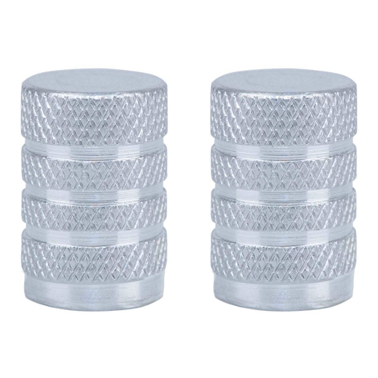 Oxford Gripper Valve Caps Silver (Pair)