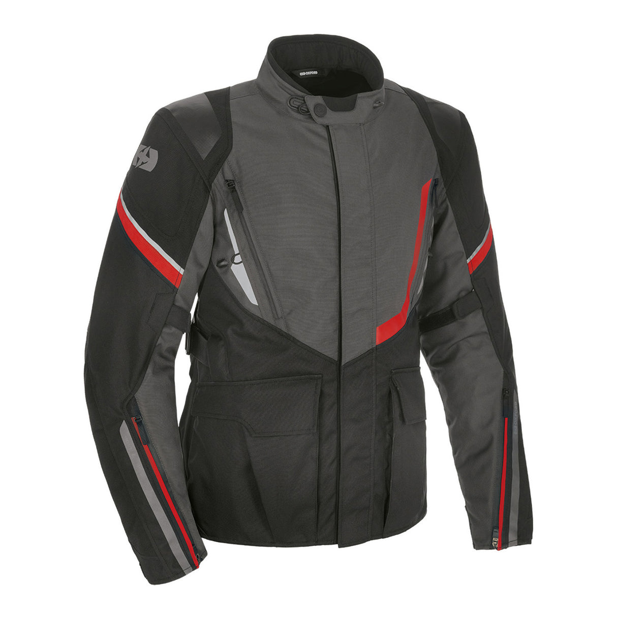 Oxford Montreal 4.0 MS Dry2Dry Black/Grey/Red Textile Jacket