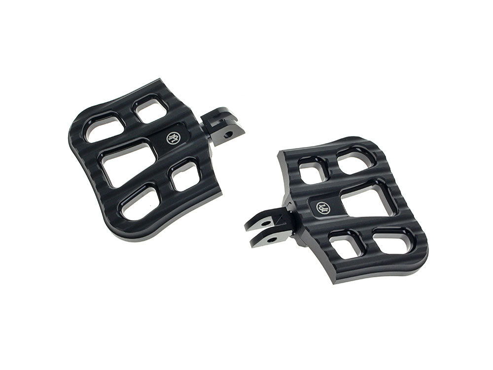 Performance Machine P00361027SMB Mini Drifter Front Floorboards Black for Softail 18-Up