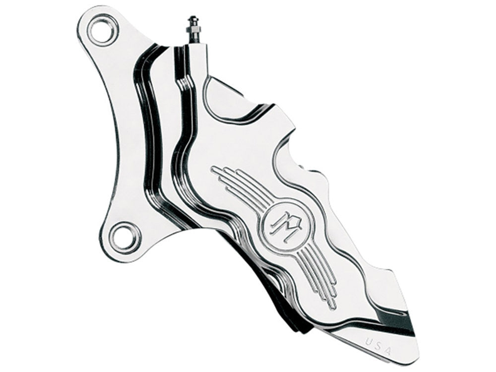 Performance Machine P00512909P Left Hand Front 6 Piston Caliper Polished for most Big Twin/Sportster 84-99 Models w/11.5" Disc Rotor