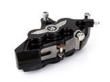 Performance Machine P00512913BM Left Hand Front 6 Piston Caliper Black Contrast Cut for most Big Twin/Sportster 84-99 Models w/13" Disc Rotor