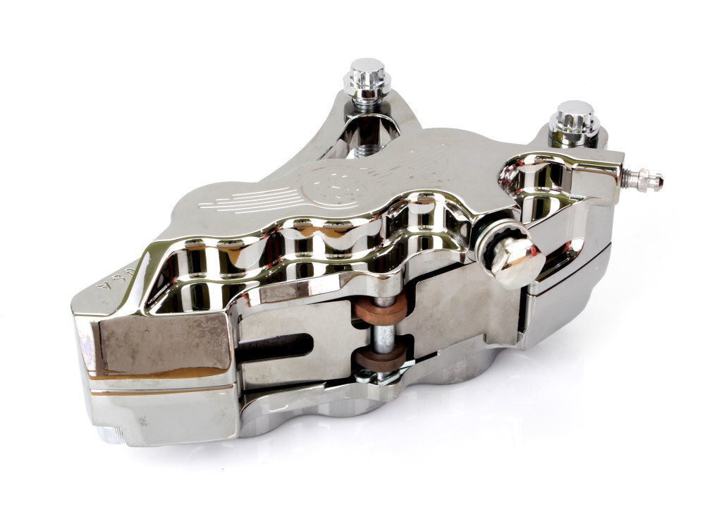 Performance Machine P00512917CH Left Hand Front 6 Piston Caliper Chrome for Softail 00-17/Dyna 00-05/Touring/Sportster 00-07 w/13" Disc Rotor