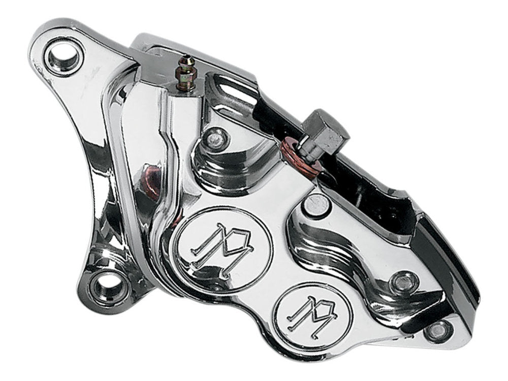 Performance Machine P00532919P Left Hand Front 4 Piston Caliper Polished for Softail 00-14/Dyna 00-17/Touring/Sportster 00-07 w/11.5" Disc Rotor