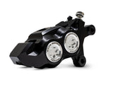 Performance Machine P00532958MC Right Hand Front 4 Piston Race Series Caliper Black/Chrome for Softail 15-Up/V-Rod 06-17/most Touring 08-24/Sportster 14-21