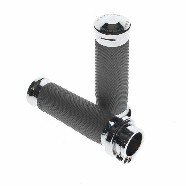 Performance Machine P00632007CH Contour Handgrips Chrome for H-D w/Throttle Cable