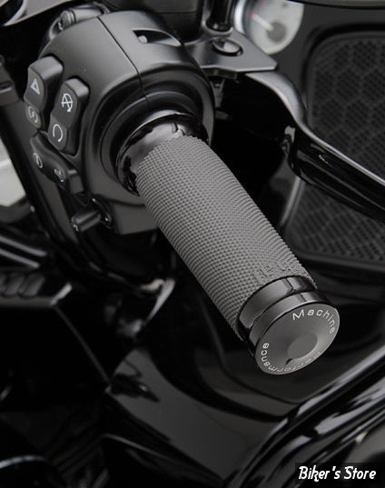 Performance Machine P00632020B Contour Handgrips Black for most Big Twin 08-Up w/Throttle-by-Wire