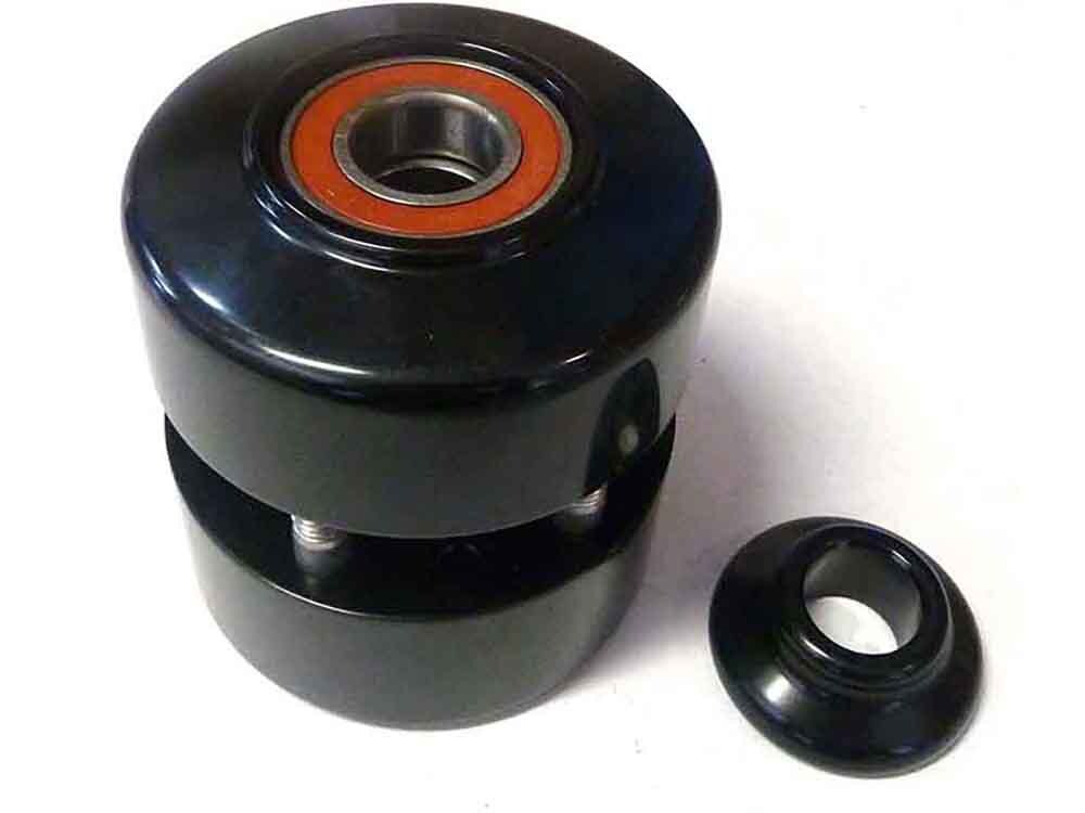 Performance Machine P01291509B Front Wheel Hub w/Megabrake Disc Hub Black for Performance Machine Wheels on Touring 08-Up w/ABS & Single Disc Rotor