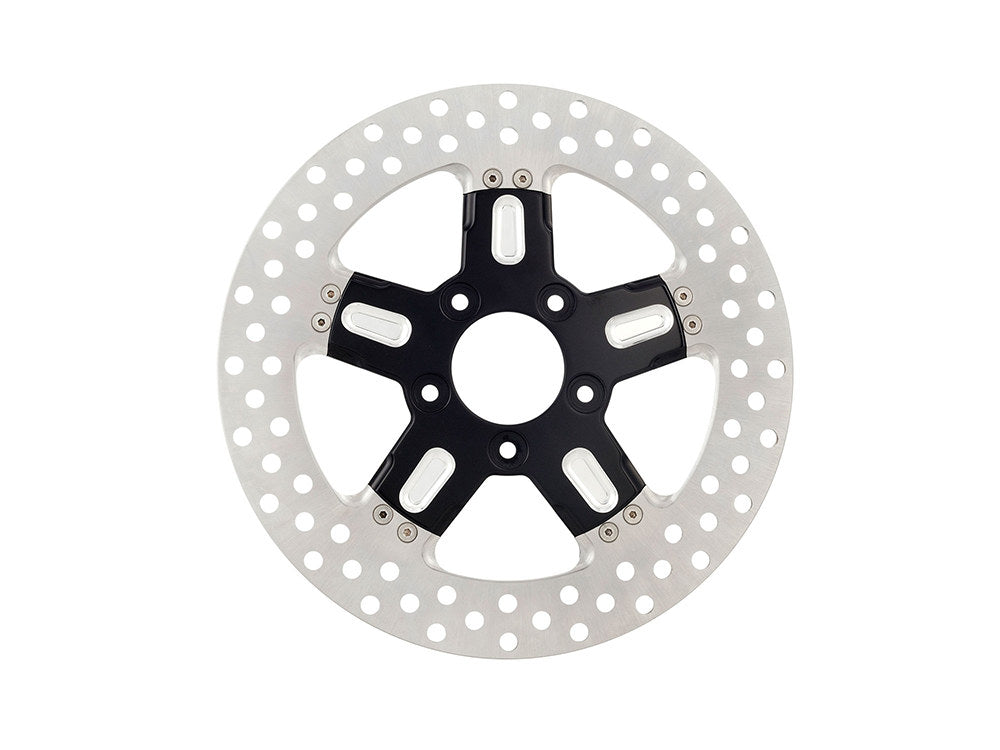 Performance Machine P01331522FRMSBMP 11.5" Left Hand or Right Hand Front Formula Disc Rotor Black Contrast Cut Platinum for H-D 84-Up w/11-1/2" Disc Rotors