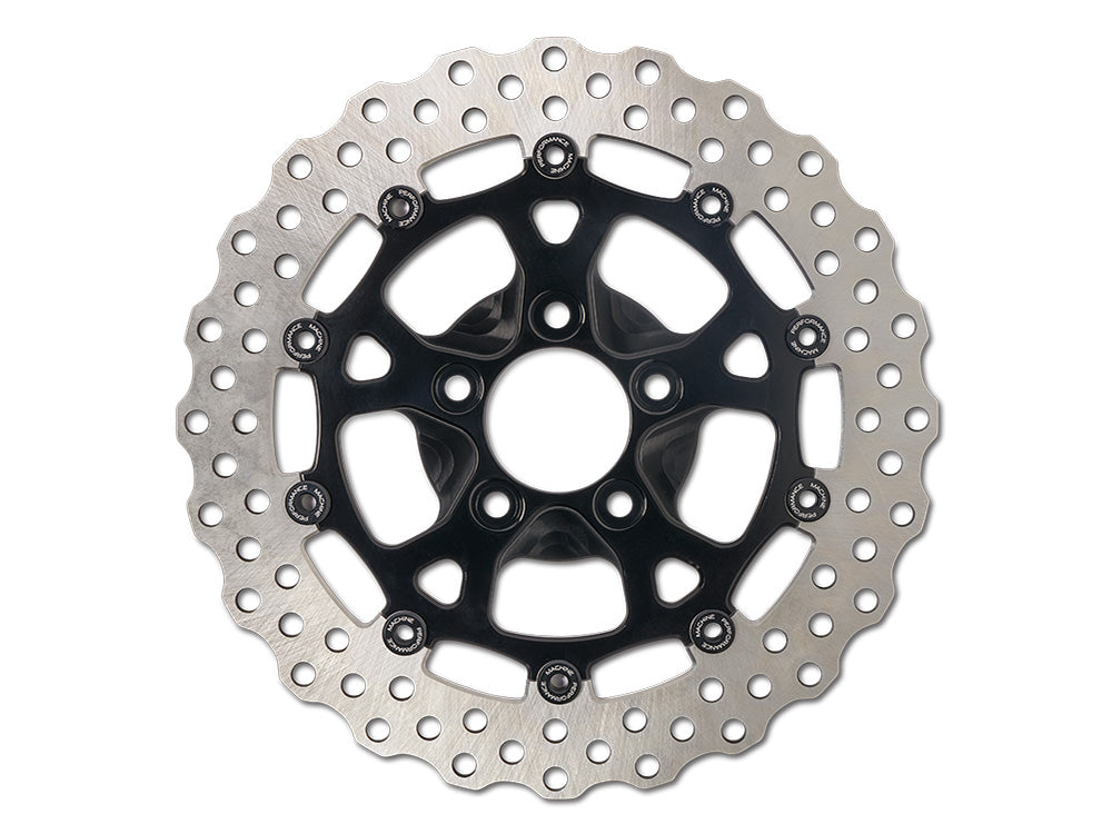 Performance Machine P01332606SB 12.6" Front Dominator Disc Rotor Black Anodized for Harley-Davidson Touring 24-Up w/Custom Wheel & Hub Mounted 320mm Rotors