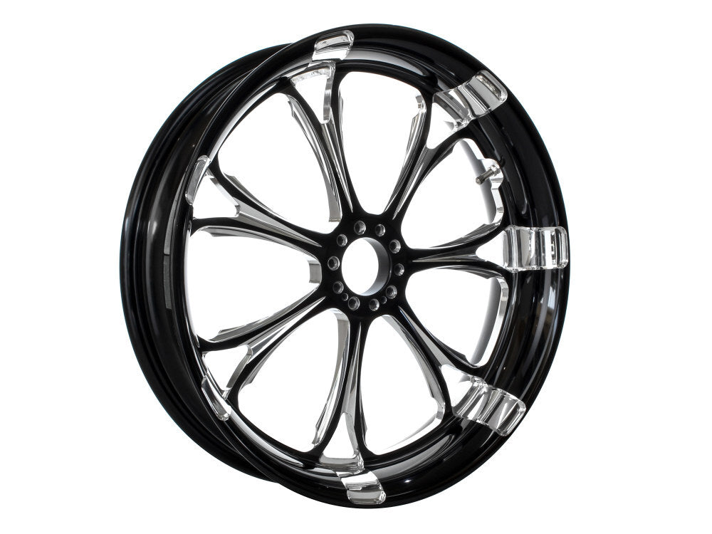 Performance Machine P01571106RPARBMP 21" x 3.50" Wide Paramount Wheel Black Contrast Cut Platinum