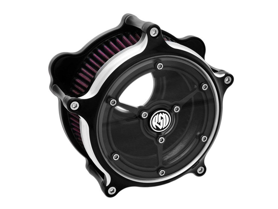 Roland Sands Designs P02062143BM Clarity Air Cleaner Kit Black Contrast Cut for Milwaukee-Eight Touring 17-Up/Softail 18-Up