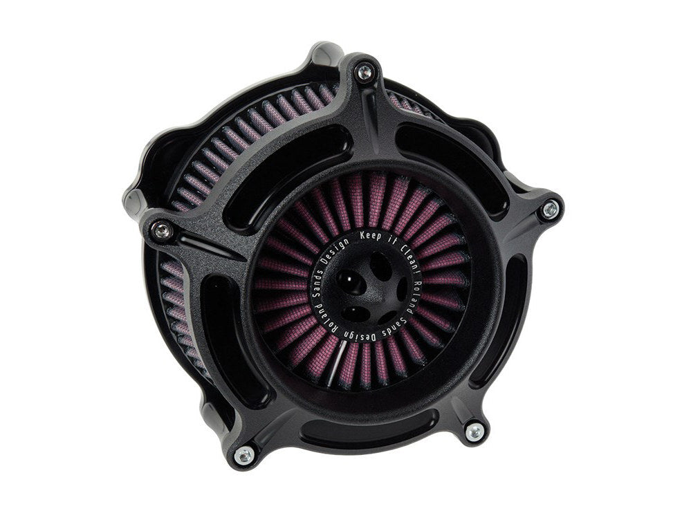 Roland Sands Designs P02062144SMB Turbine Air Cleaner Kit Black Ops for Milwaukee-Eight Touring 17-Up/Softail 18-Up