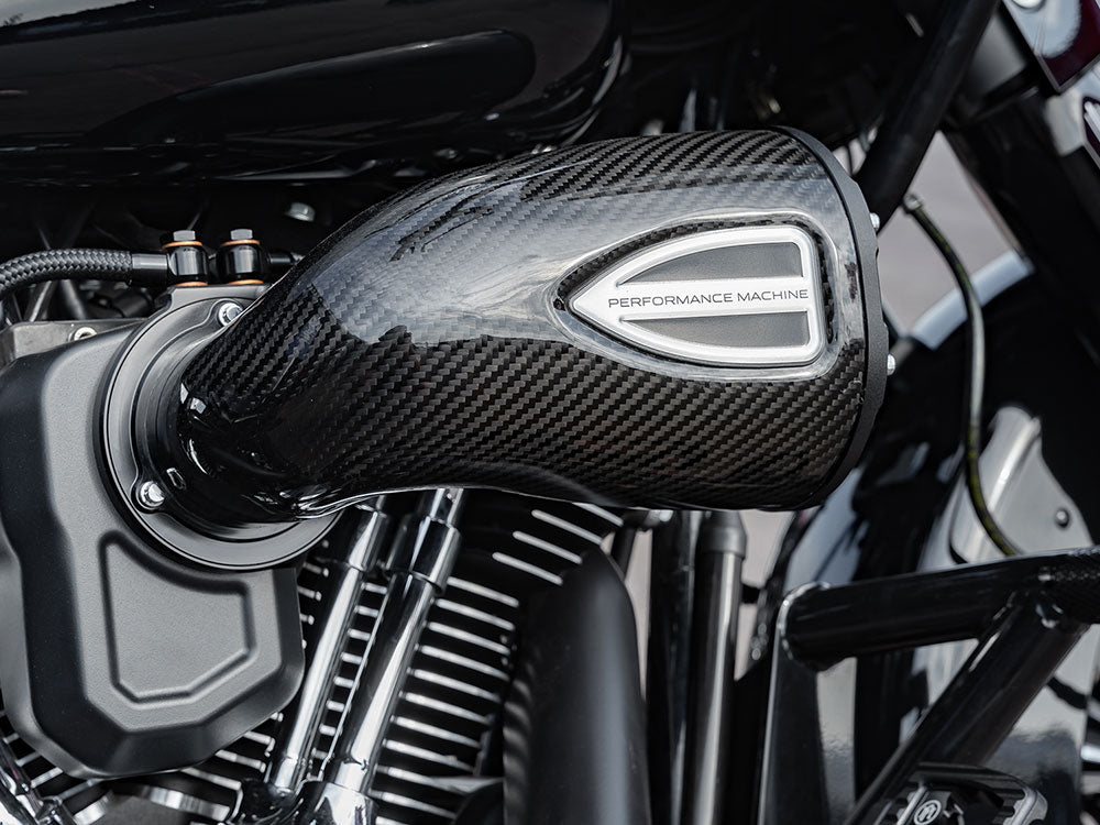 Performance Machine P02062163SMB C4 Series Air Cleaner Kit Carbon Fiber for CVO Touring 23-Up/Street Glide/Road Glide 24-Up