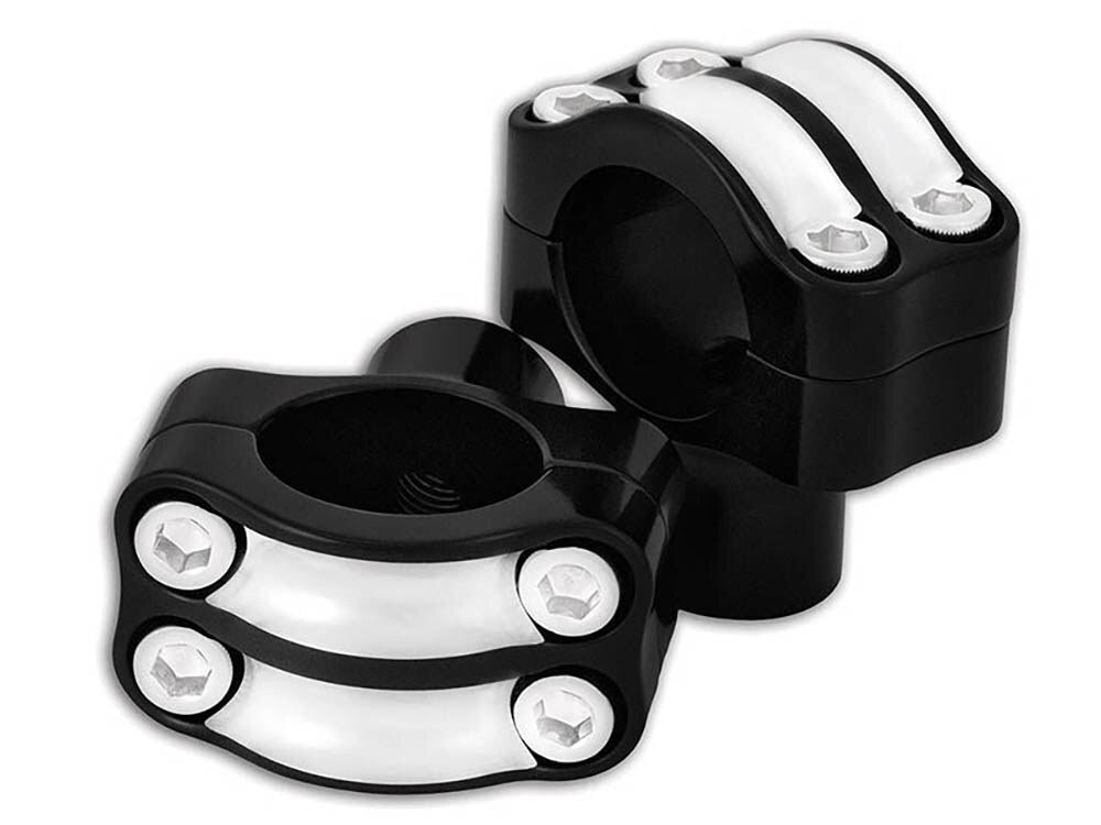 Roland Sands Designs P02082051BM 1-1/2" Tall Nostalgia Risers Black Contrast Cut for 1-1/4" Handlebar