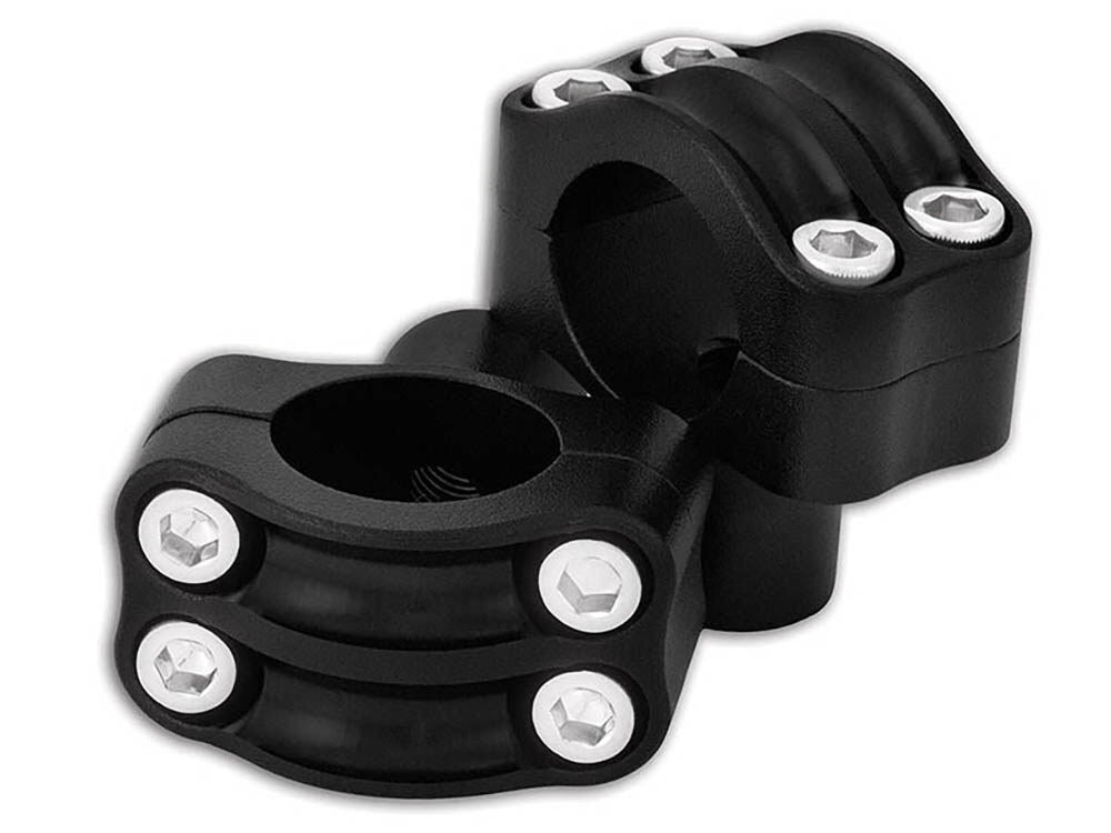 Roland Sands Designs P02082051SMB 1-1/2" Tall Nostalgia Risers Black Ops for 1-1/4" Handlebar