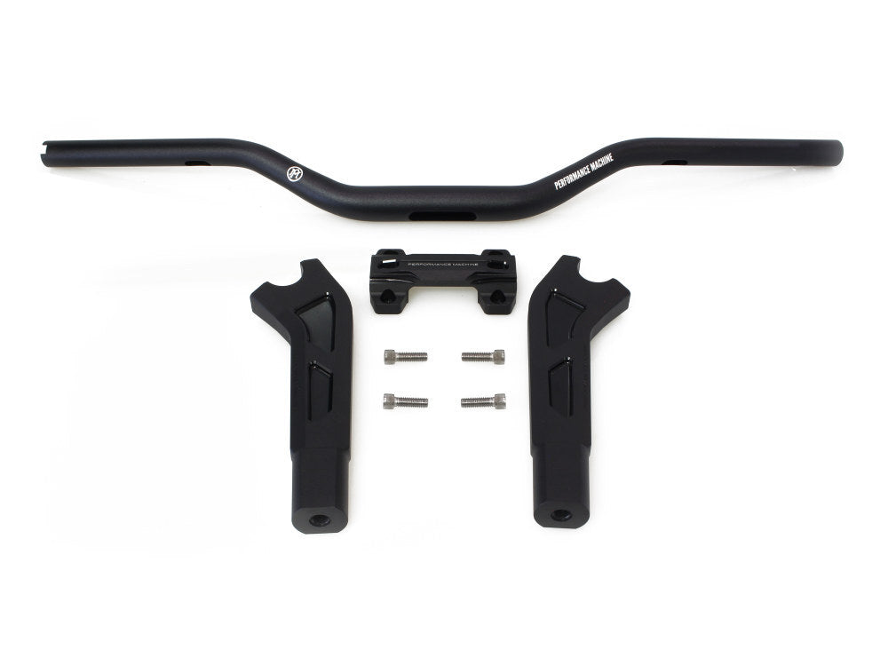 Performance Machine P02082187MSMB 1-1/4" Phatbar Handlebar & Riser Set Black Ops