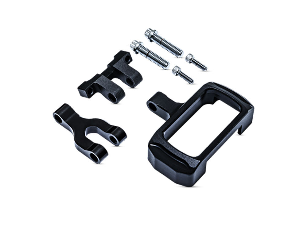 Performance Machine P02082191SMB Phatbar Gauge Relocation Kit Black Ops for Softail Street Bob/Breakout/Low Rider ST/Standard 18-Up
