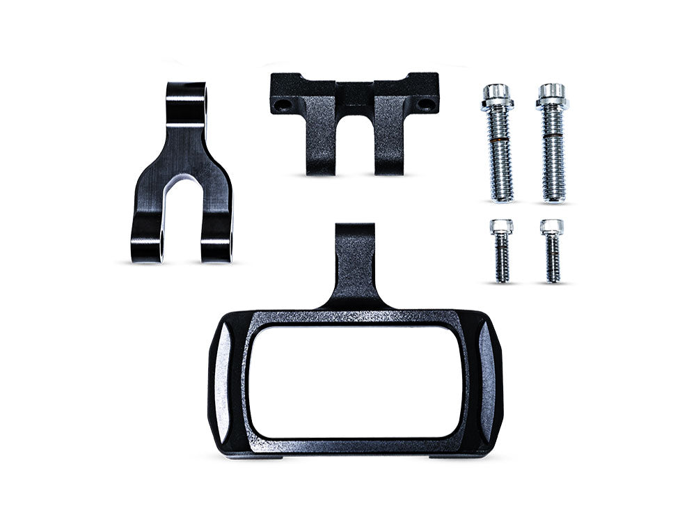 Performance Machine P02082191SMB Phatbar Gauge Relocation Kit Black Ops for Softail Street Bob/Breakout/Low Rider ST/Standard 18-Up