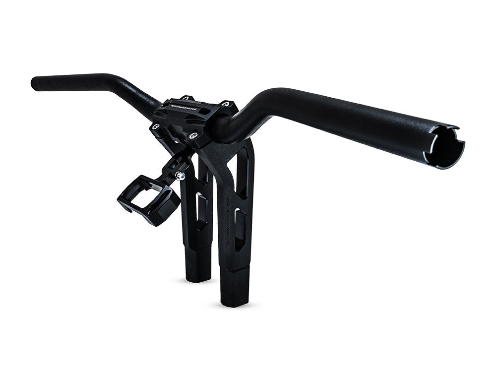 Performance Machine P02082191SMB Phatbar Gauge Relocation Kit Black Ops for Softail Street Bob/Breakout/Low Rider ST/Standard 18-Up