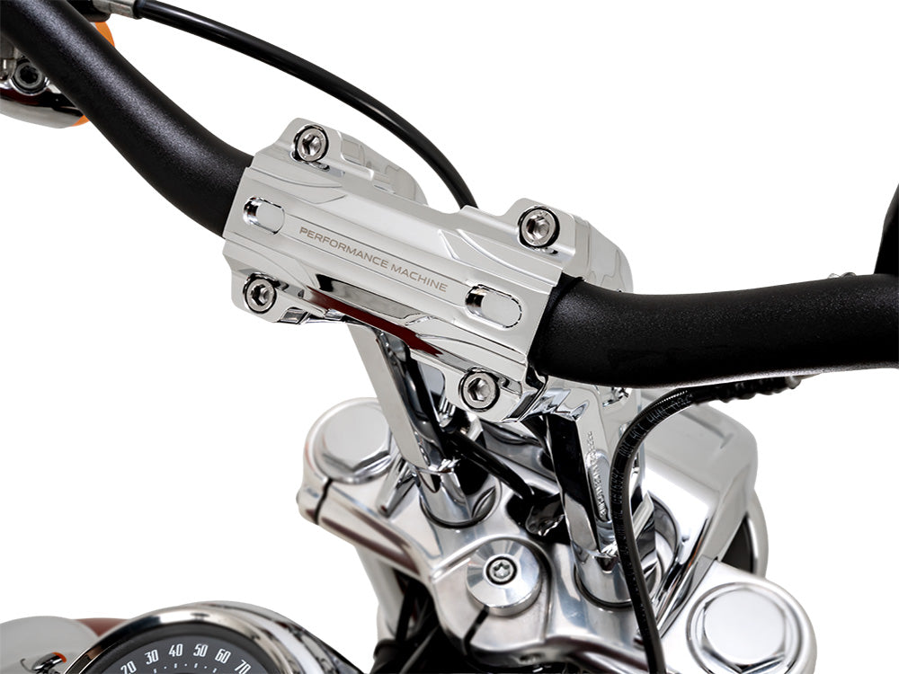 Performance Machine P02082195MCH 1-1/4" Phatbar Handlebar & 9" Riser Set Chrome