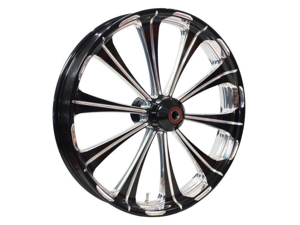 Performance Machine P15047106PRELBMP 21" x 3.50" Wide Revel Wheel w/Front Hub Black Contrast Cut Platinum for Breakout 13-Up w/ABS