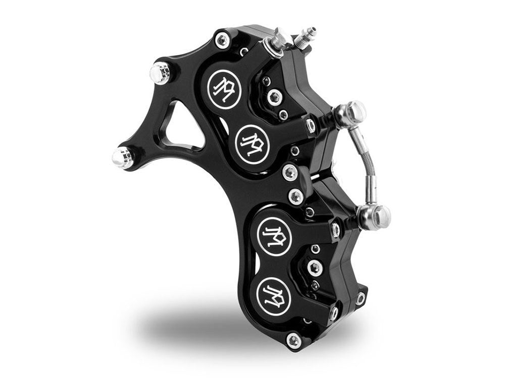 Performance Machine P15080682BM Left Hand Front 8 Piston Caliper Black for 16" Dual Disc Models