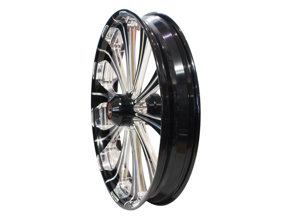 Performance Machine P15127106PRELBMP 21" x 3.50" Wide Revel Wheel w/Front Hub Black Contrast Cut Platinum for Fat Boy 18-Up w/ABS