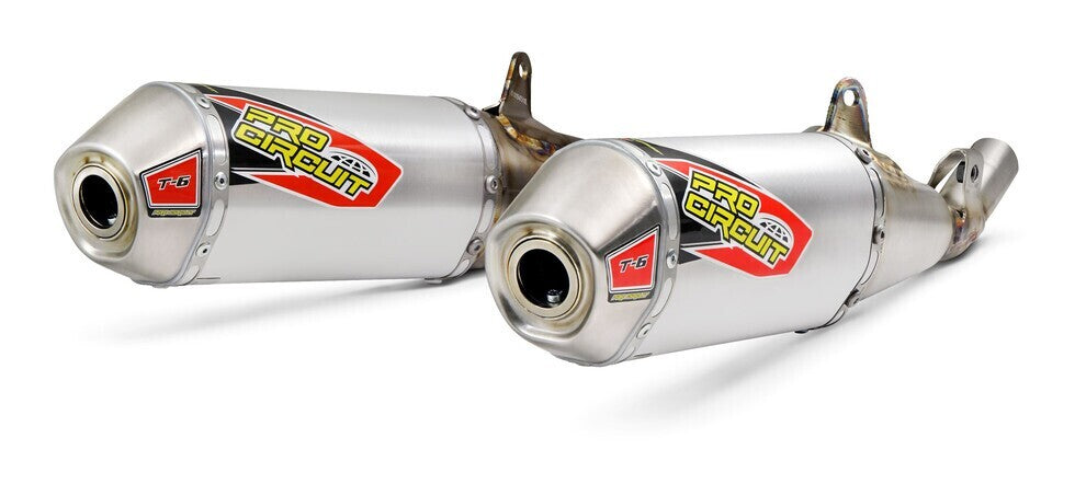 Pro Circuit T-6 Stainless Dual Slip-On Mufflers for Honda CRF250R 20-21