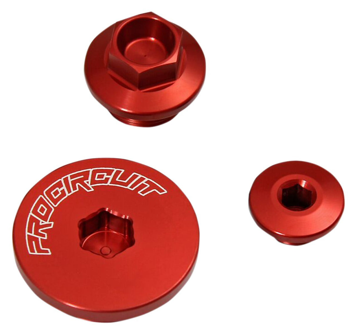 Pro Circuit Engine Plug Kit Red Anodised for Yamaha YZ450F 06-09