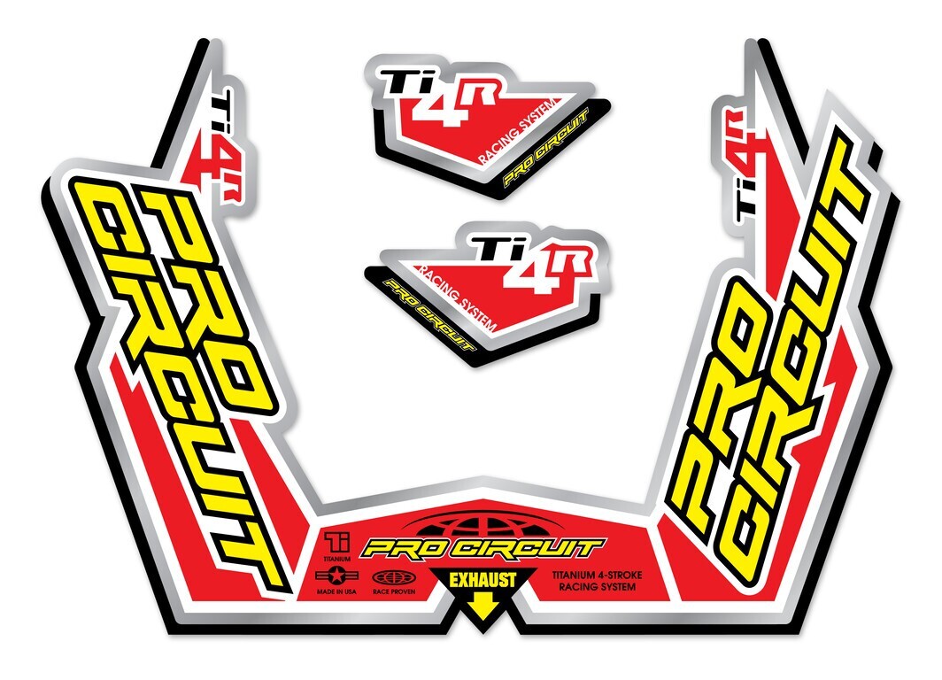 Pro Circuit Replacement TI-4R Exhaust Decal Kit