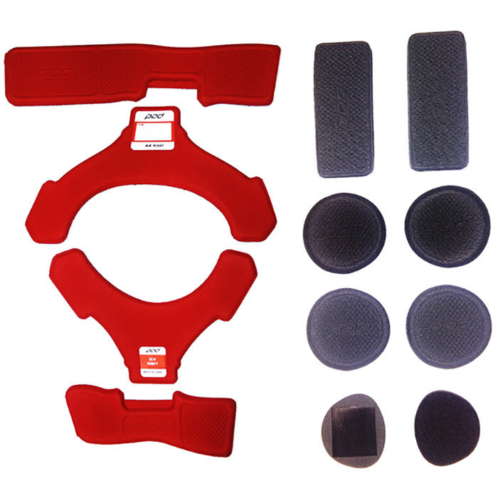 POD K4 Red Right Knee Brace Pad Set