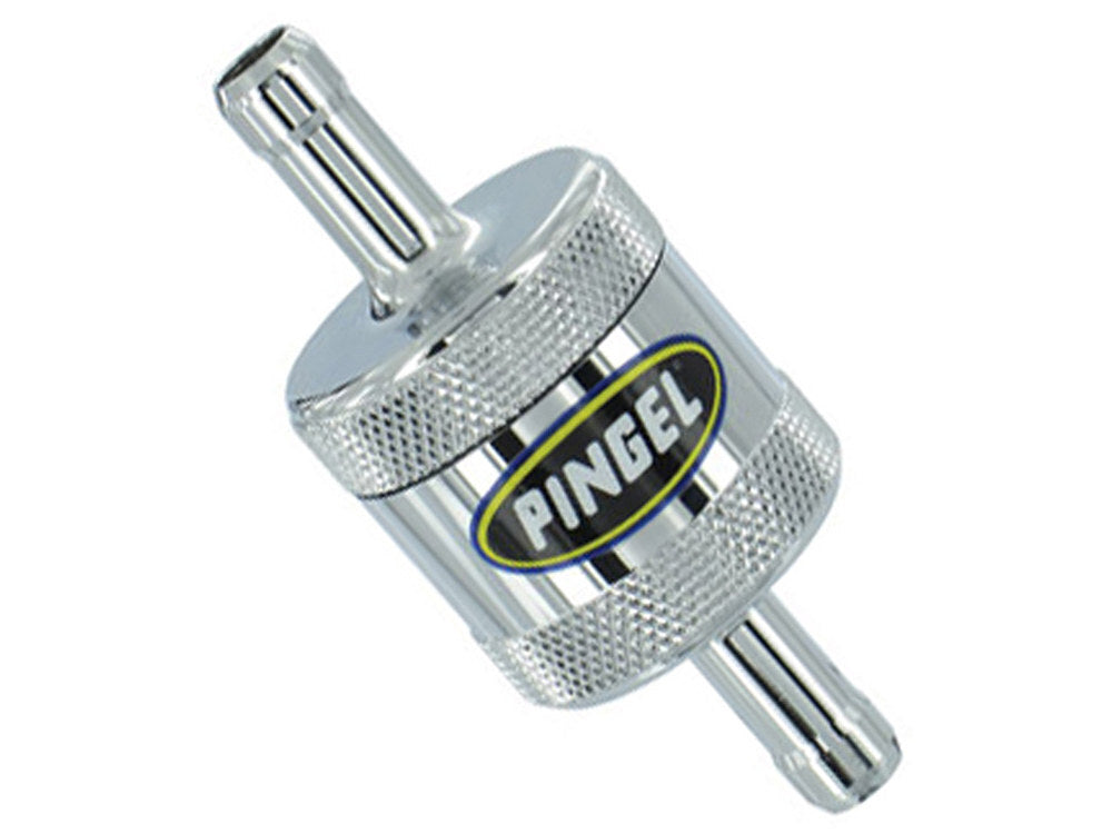 Pingel PE-SS1C Mini Inline 5/16" Fuel Filter Chrome 1-3/16" Long x 1-1/8" OD