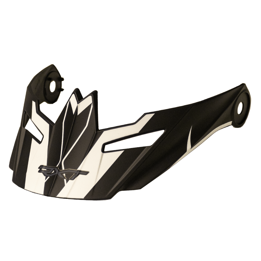 RXT Replacement Peak for 909P Safari Helmets Matte Black/White
