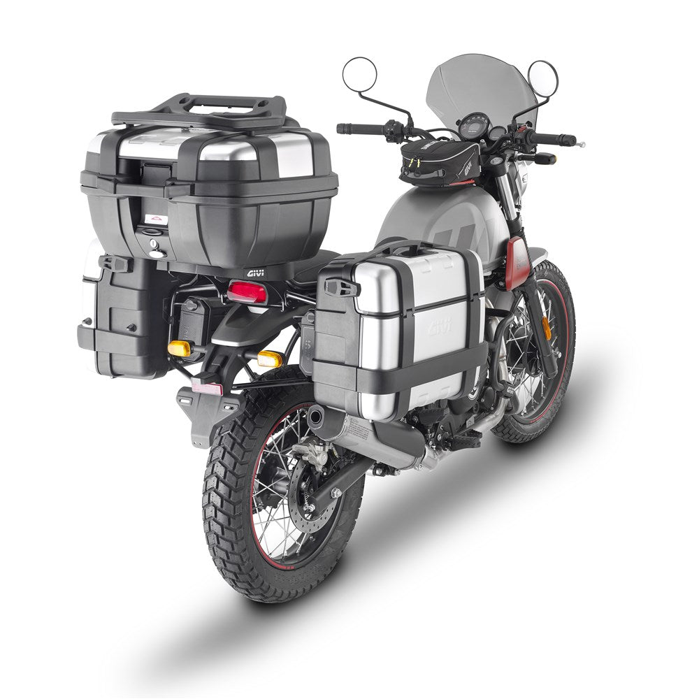 Givi PL9055 Side Case Pannier Holder for Royal Enfield Scram 411 22-24 w/Monokey & Retro Fit Cases