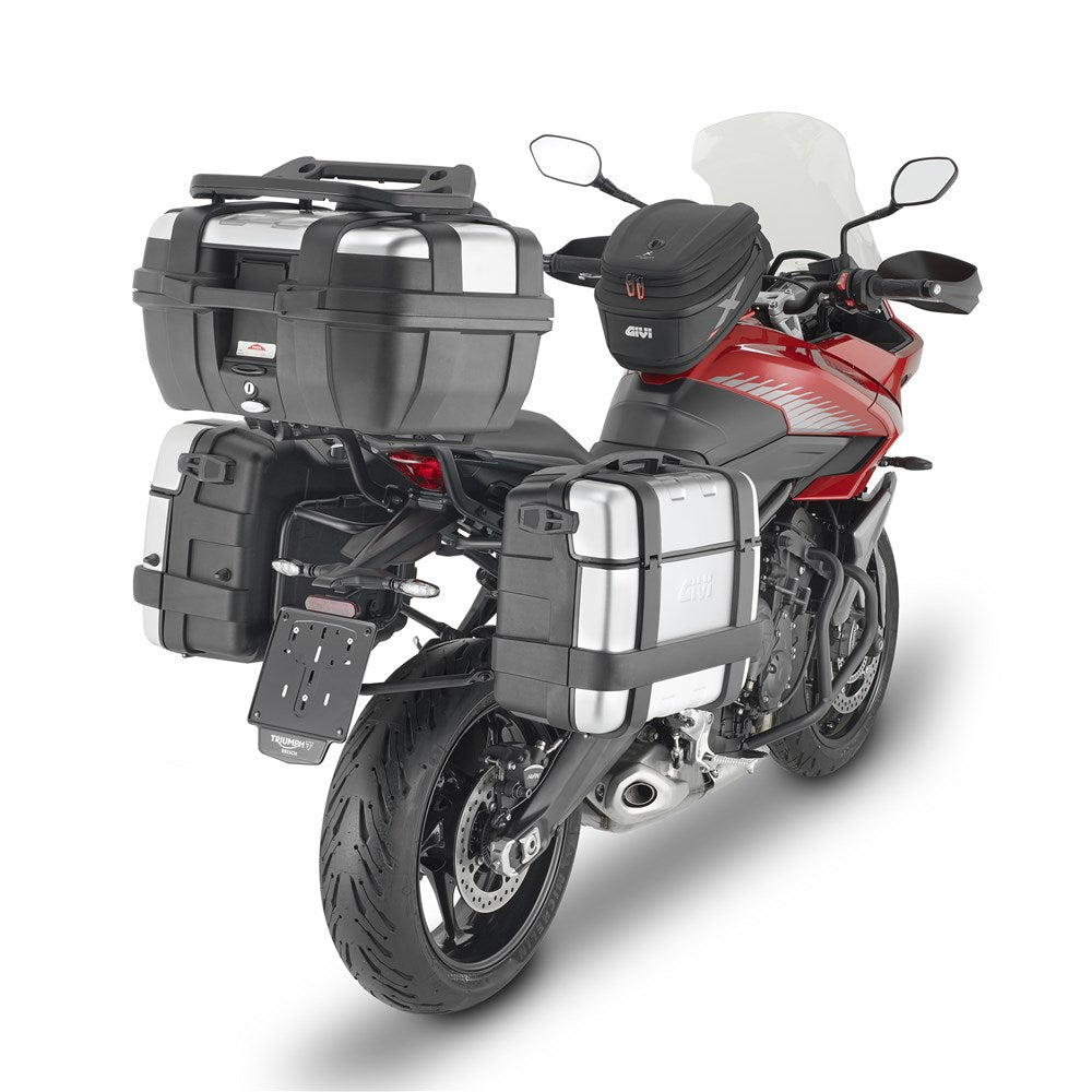 Givi PLO6421MK PL One-Fit Side Case Pannier Holder for Triumph Tiger Sport 660 22-Up/Tiger Sport 800 25-Up w/Monokey Side Cases