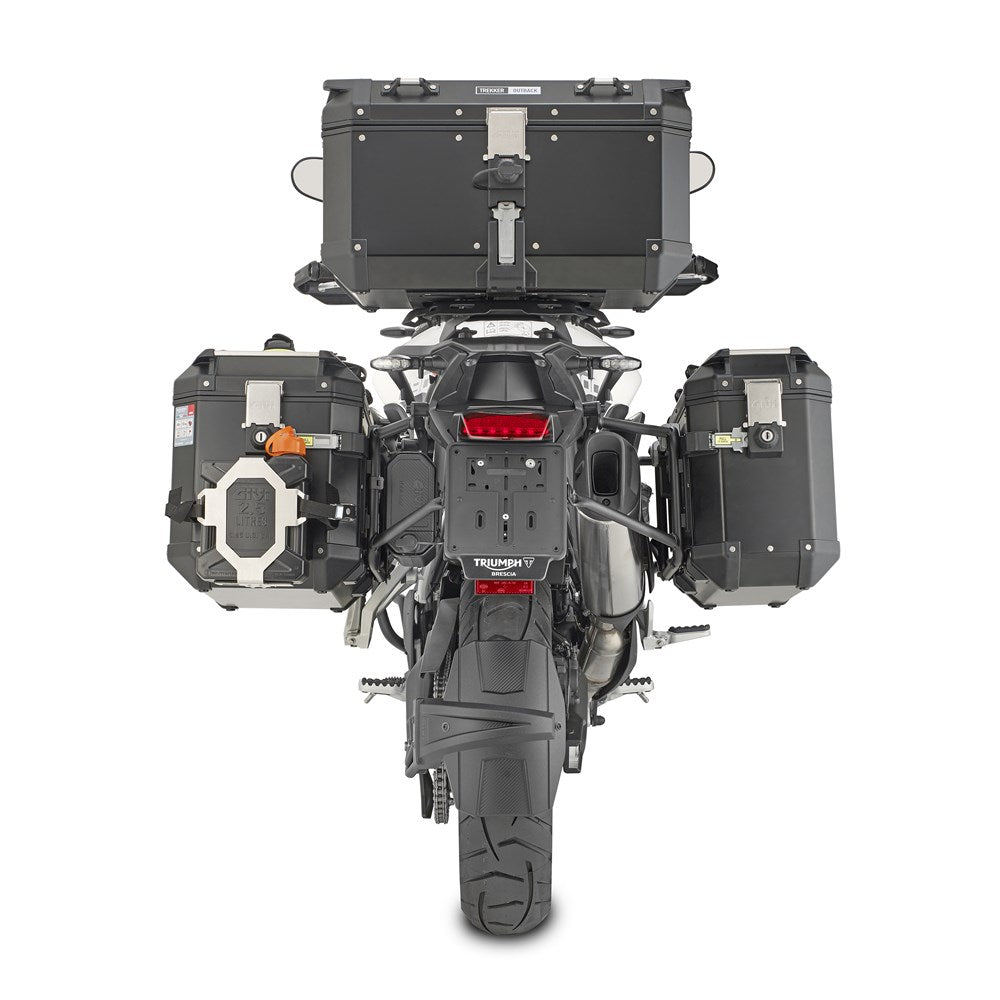 Givi PLO6425CAM PL ONE-FIT Side Case Pannier Holder for Triumph Tiger 900 20-Up w/Trekker Outback Monokey CAM-Side Cases/Canyon Monokey CAM-Side Bags