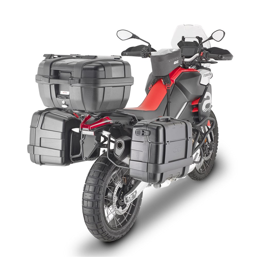 Givi PLO6710MK PL ONE-FIT Side Case Pannier Holder for Aprilia Tuareg 660 21-24 w/Monokey Side Cases