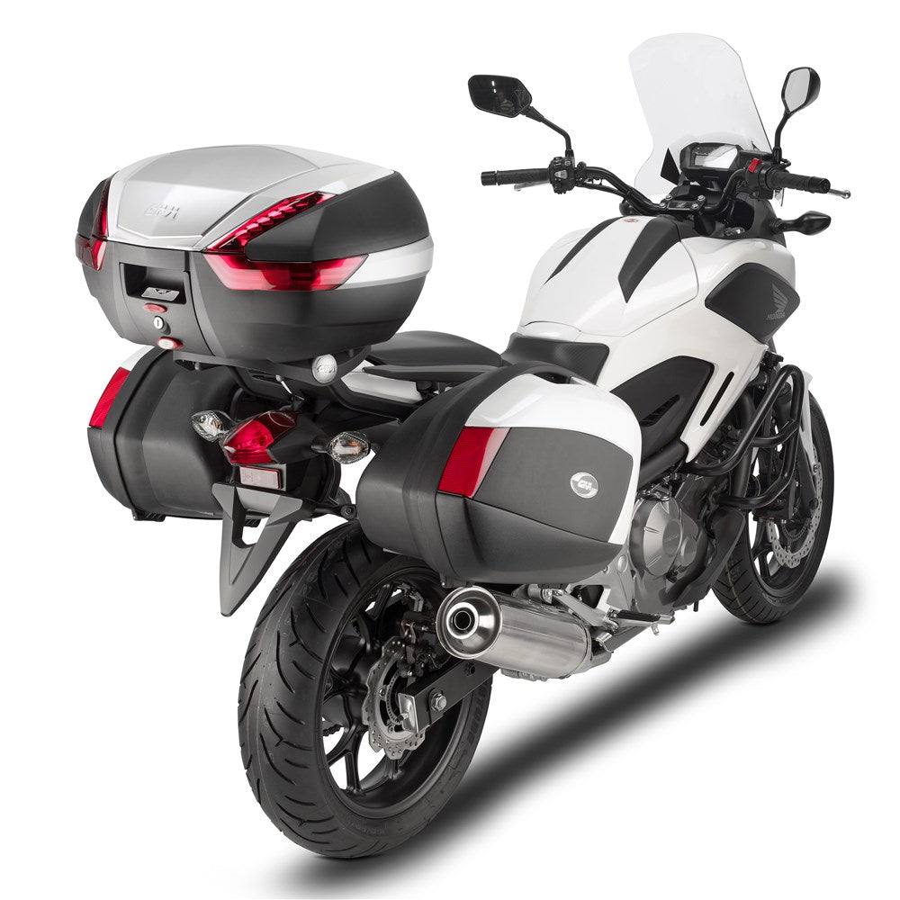 Givi PLX1111 Side Case Pannier Holder for Honda NC700S/X 12-13/NC750S/X/NC750S/X DCT 14-15 w/V35/V37 Monokey Side Cases