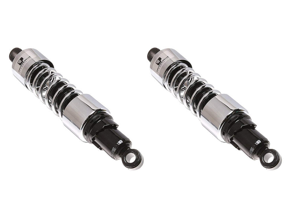 Progressive Suspension PS-412-4003C 412 Series 13.5" Heavy Duty Spring Rate Shock Absorbers Chrome for Touring 80-05/Sportster 79-03/FXR 82-94