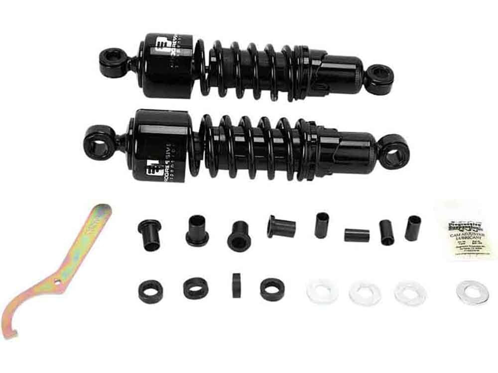 Progressive Suspension PS-412-4005B 412 Series 11" Standard Spring Rate Rear Shock Absorbers Black for Touring 80-05/Sportster 79-03/FXR 82-94