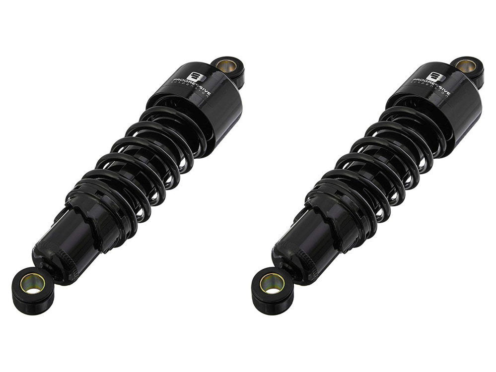 Progressive Suspension PS-412-4062B 412 Series 11" Standard Spring Rate Rear Shock Absorbers Black for Sportster 04-21