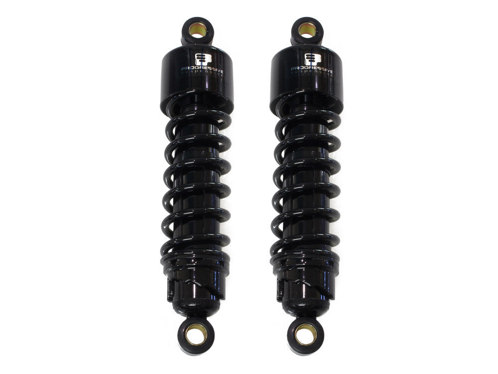 Progressive Suspension PS-412-4063B 412 Series 11.5" Standard Spring Rate Rear Shock Absorbers Black for Sportster 04-21