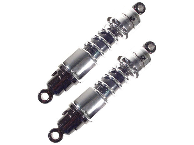 Progressive Suspension PS-412-4068C 412 Series 12" Standard Spring Rate Rear Shock Absorbers Chrome for Sportster 04-21