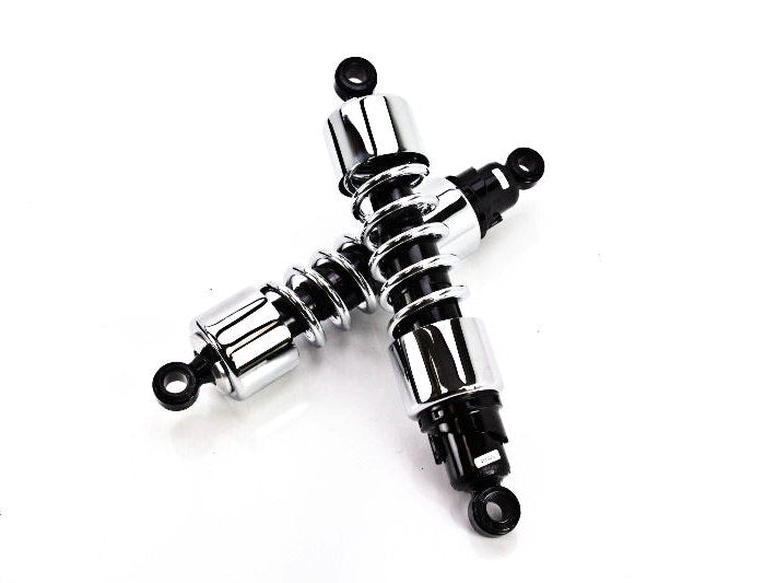 Progressive Suspension PS-412-4080C 412 Series 12" Heavy Duty Spring Rate Rear Shock Absorbers Chrome for Touring 06-Up