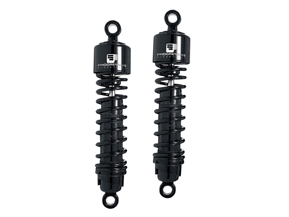 Progressive Suspension PS-412-4405B 412 Series 13" Heavy Duty Spring Rate Rear Shock Absorbers Black for Street 15-Up