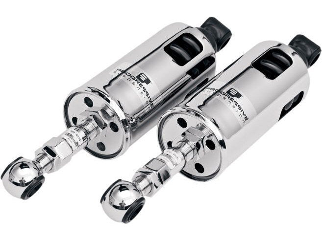 Progressive Suspension PS-422-4001C 422 Series Heavy Duty Spring Rate Rear Shock Absorbers Chrome for Softail 89-99